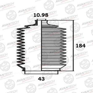 Пыльник рулевой системы  AVANTECH BS0501/RP2043/HG3032125/RP2079/ASRMI1010