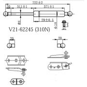 Амортизатор крышки багажника JETT V2162245/6895080044    #E11#   RH