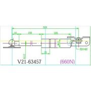 Амортизатор багажника JETT V21-63457  LH  Harrier #CU1# `97-`03