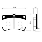 Колодки тормозные дисковые PF5232/GP03062 FBK