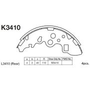 Колодки барабанные  Kashiyama K-3410/FN-3410/GS03410/T-3410