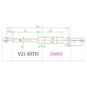 Амортизатор багажника JETT V2163731/GS-1278   X-Trail T31/NT31  RH