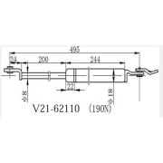 Амортизатор задней двери  JETT V2162110/74825S10013/CRV