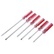 Отвёртки Top Tools, набор 6 шт, пластиковая рукоятка, 3 × SL, 3 × PH