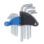 Набор ключей TUNDRA, TORX Tamper, удлиненные, CrV, TT10 - TT50, 9 шт.