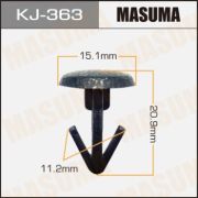 Клипса автомобильная (автокрепеж) MASUMA KJ-363