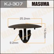 Клипса автомобильная (автокрепеж) MASUMA KJ-307