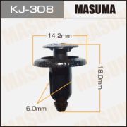 Клипса автомобильная (автокрепеж) MASUMA KJ-308