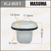 Клипса крепежная MASUMA KJ-631 пара к ней KJ-1568