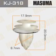 Клипса автомобильная (автокрепеж) MASUMA KJ-318