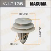 Клипса крепежная MASUMA KJ-2136