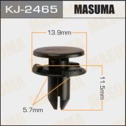 Клипса автомобильная (автокрепеж) MASUMA KJ-2465