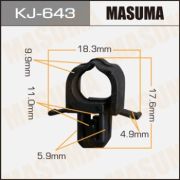 Клипса крепежная MASUMA KJ-643