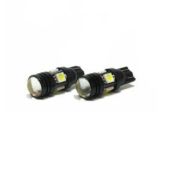 Светодиод Т10 линза +4 SMD 5050 белый  (блистер, 2шт.) 1/1000_
