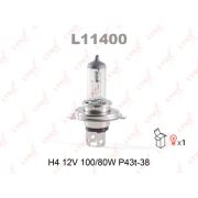 Лампа H4 LYNXauto L11400 12V 100/80W P43T-38