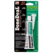 Герметик для стекол «DoneDeal» Силиконовый, Прозрачный, тюбик 43гр.