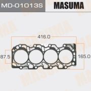 Прокладка MASUMA, MD01013S/TA165G1 2С-T, четырехслойная (металл-эластомер) Толщина 1,45 мм
