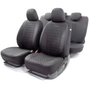 Комплект чехлов на сиденья VERONA, материал лён VER-1505 BK/BK