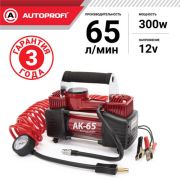 Компрессор воздушный 12V/30A, 300W, 10 Атм., 65 л./мин., двухпоршневой, шланг 8 м.питание от АКБ