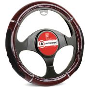 Оплетка руля с гелевым наполнителем AUTOPROFI GL-1025 RD.WOOD (M)
