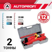 Домкрат гидравлический AUTOPROFI DP17K, подкатной, 2 т., высота подъёма 305 мм., в кейсе,