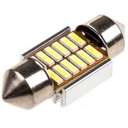 Лампа светодиодная T11(C5W), 12В 12 SMD диодов, с цоколем 31 мм, Skyway,