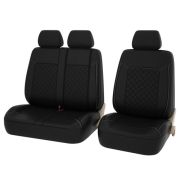 Чехлы PSV Elegant Next TRANSIT (Черный/отстрочка белая), ромб + экокожа