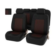 Чехлы PSV Elegant Next (Черный-коричневый), ромб + экокожа