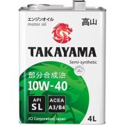 Масло моторное TAKAYAMA 10W40 SL/CF, A3/B4 полусинтетика, жестяная тара 4л