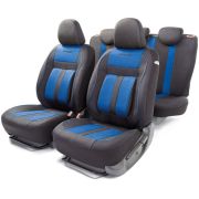 Комплект чехлов на сиденья CUSHION COMFORT, материал хлопок CUS-1505 BK/BL