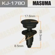 Клипса крепежная MASUMA KJ-1780
