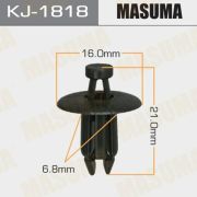 Клипса крепежная MASUMA  KJ-1818