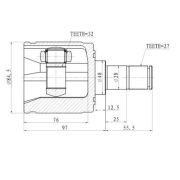 ШРУС внутренний JETT V40-1001 CRV  27*32