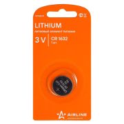 Батарейка AERLINE CR1632 3V для брелоков сигнализаций литиевая 1 шт. CR163201