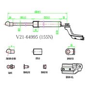 Амортизатор багажника (на стекло)JETT V2164995  LH  AZV50