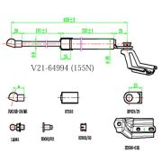 Амортизатор багажника (на стекло)JETT V2164994  RH  AZV50