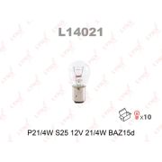 Лампа P21/4W 12V BAZ15D LYNXauto T20 2х контакт. ж,ц