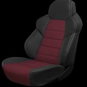 Авточехлы ДИНАС  DRIVE, к/з (черный/бордовый)