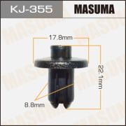 Клипса автомобильная (автокрепеж) MASUMA KJ-355