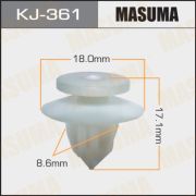 Клипса автомобильная (автокрепеж) MASUMA KJ-361