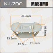 Клипса крепежная MASUMA KJ-700