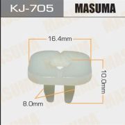 Клипса крепежная MASUMA KJ-705