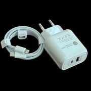 Сетевое зарядно устройство универсальное PD20W ( USB+ USB-C) с кабелем TYPE-C-IP