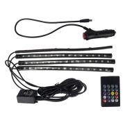 Подсветка салона AT-15LED, FWD-02  пульт, светомузыка 4 режима, мультисвет 8 цветов,  4 шт  27.3 см,