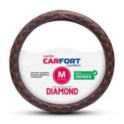 Оплетка CarFort Diamond, красная прошивка, М