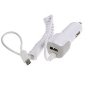 Автомобильное зарядное устройство LuazON LCC-20, micro USB, 1 A, USB 1 А, белое