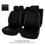 Чехлы Toyota Corolla XI 2012-> РОМБ/отстрочка черная, черная экокожа «Оригинал»