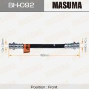 Шланг тормозной передний MASUMA BH092/RM503     Pajero