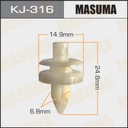 Клипса автомобильная  MASUMA KJ-316