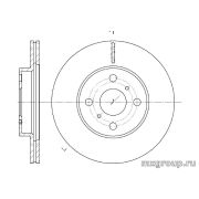 Диск тормозной вентилируемый G-brake GR02570/K000367 передний